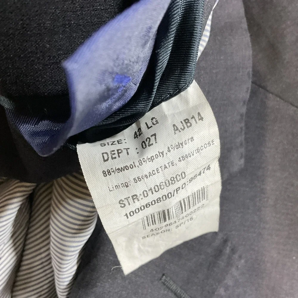 Brooks Brothers Explorer Madison Fit Blazer Sport Coat 42L Charcoal Gray